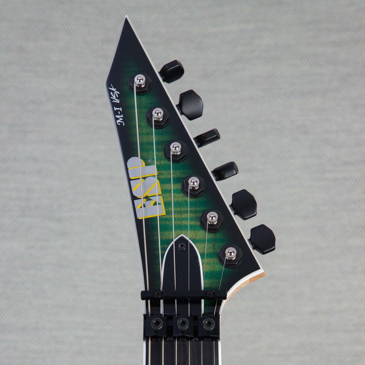 ESP USA M-I FR-DLX Flamed Maple Electric Guitar - Dark Lime Sunburst - #US23093