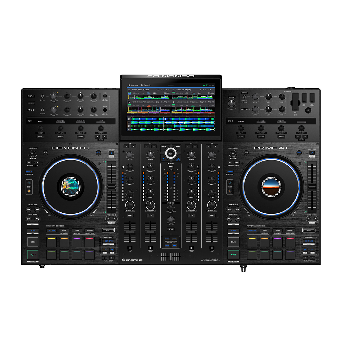 DENON DJ prime4 DJ機材 Denon DJ Prime 4+ Standalone 4-Deck DJ Controller with