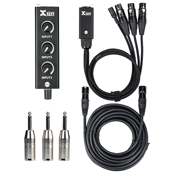 Xvive PX Portable 3-Channel Personal Monitor Headphone Mixer System