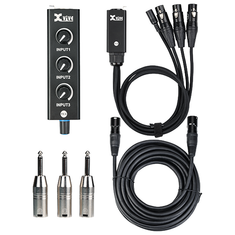 Xvive PX Portable 3-Channel Personal Monitor Headphone Mixer System