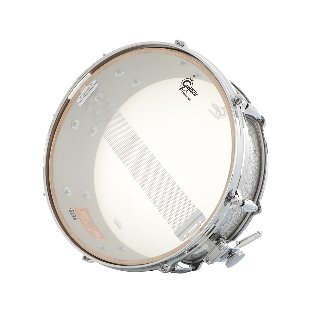 Gretsch 5 x 14" USA Custom Snare Drum - Silver Sparkle Nitron, 8-Lug Micro-Sensitive