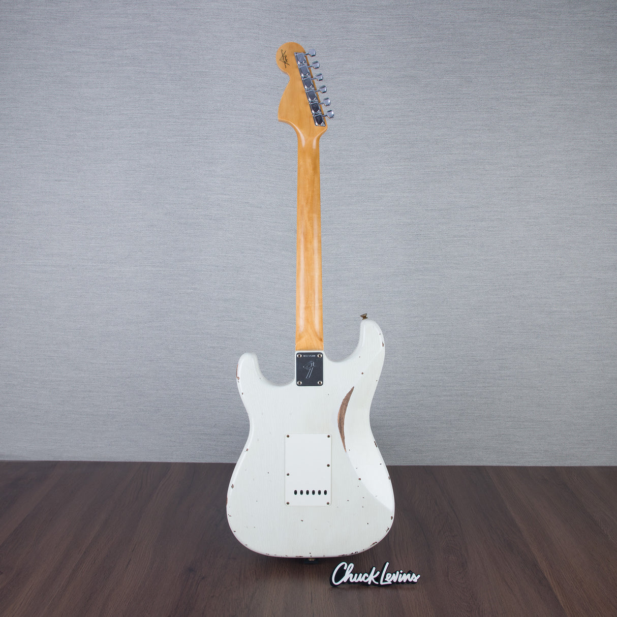 Fender Custom Shop 1969 Stratocaster Electric Guitar - Aged Olympc White - #R123540