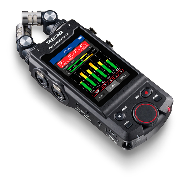 Tascam Portacapture X8 High-Resolution Multi-Track Handheld Recorder