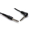 Hosa CSS-110R Balanced 1/4-Inch to Right-Angle 1/4-Inch Cable - 10-Foot
