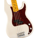 Fender American Professional Precision Electric Bass Guitar, Maple Fingerboard - Olympic White