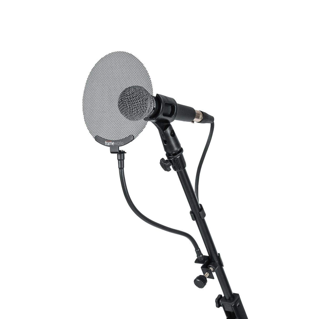 Gator GFW-POPFILTER-MTL Metal Screen Pop Filter with Gooseneck