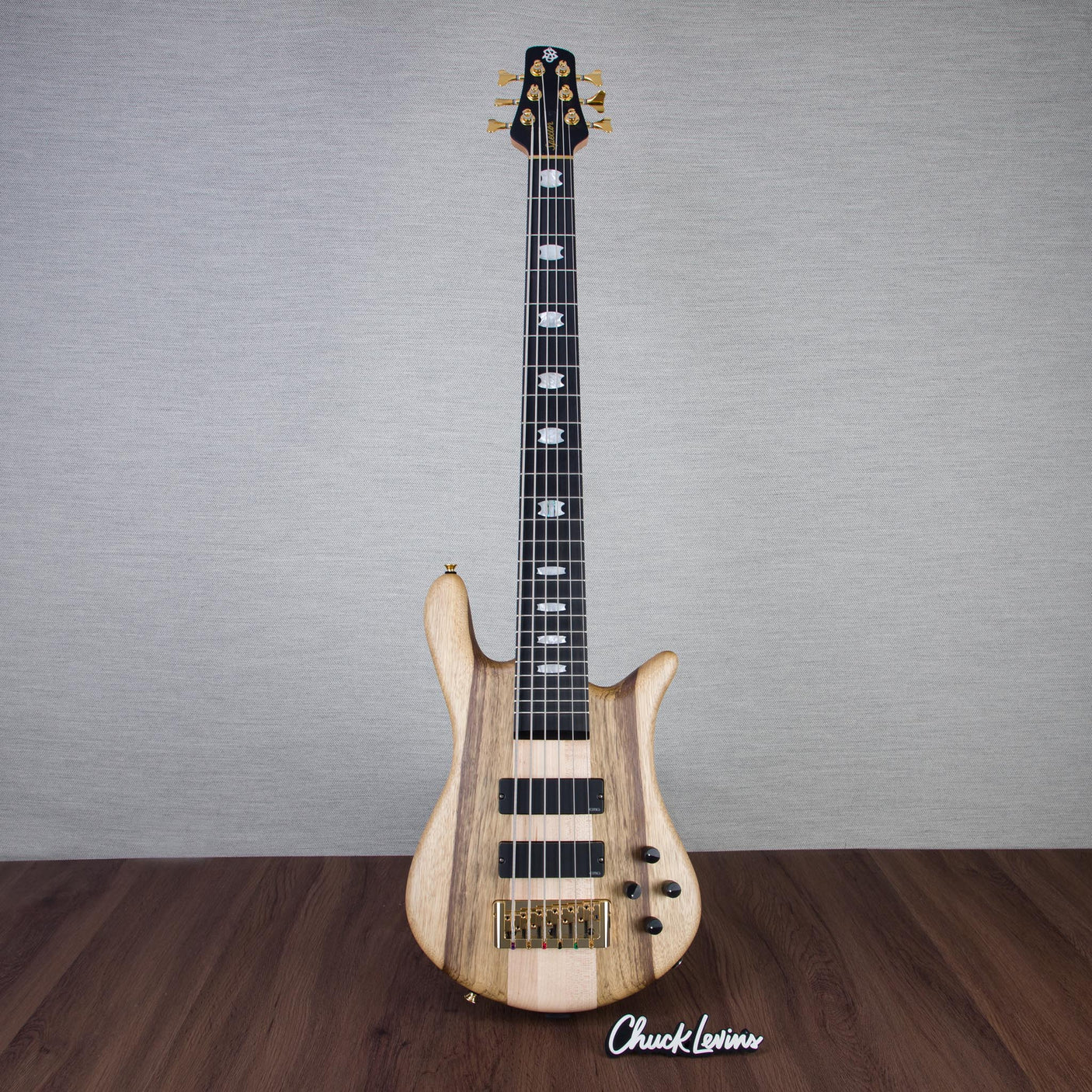 Spector Euro 6 LT Solid Korina Wings 6-String Electric Bass Guitar - Natural Satin - CHUCKSCLUSIVE - #NB23482
