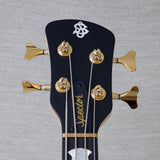 Spector Euro 4 LT Solid Korina Wings Electric Bass Guitar - Natural Satin - CHUCKSCLUSIVE - #NB22944