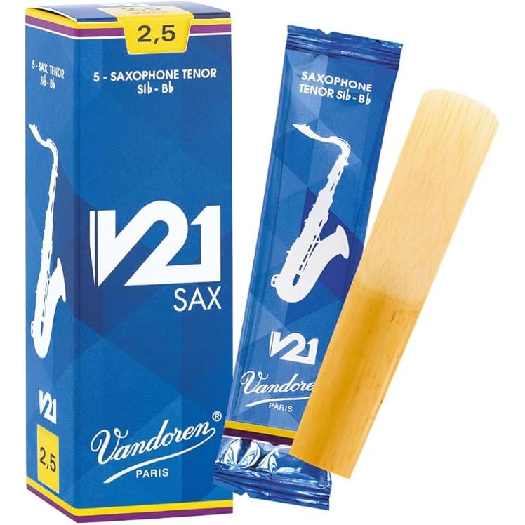 Vandoren V21 5-Pack Tenor Saxophone Reeds - 2.5