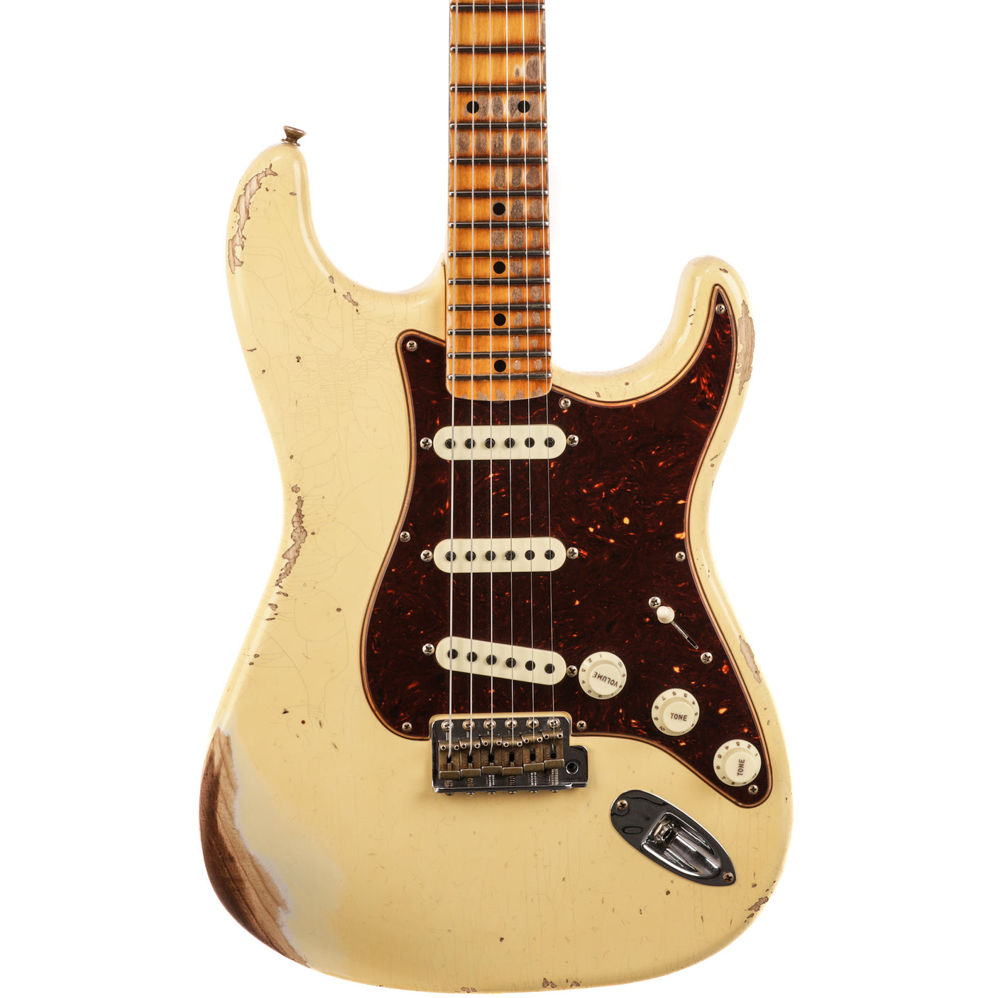 Fender Custom Shop 1956 Stratocaster Heavy Relic Guitar - Aged Vintage White - CHUCKSCLUSIVE - #R125401