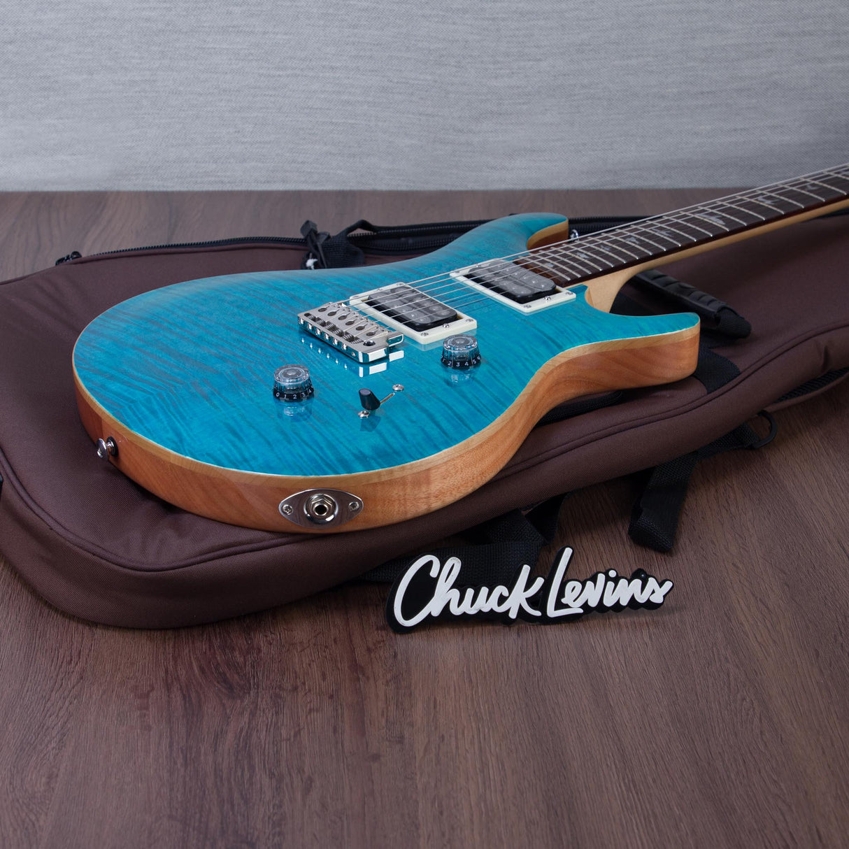 PRS SE Custom 24 Electric Guitar - Blue Matteo/Natural Back
