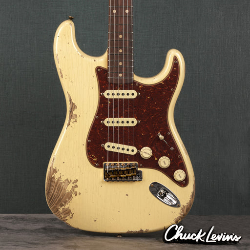 Fender Custom Shop 1962 Stratocaster Heavy Relic Guitar - Aged Vintage White - CHUCKSCLUSIVE - #R119465