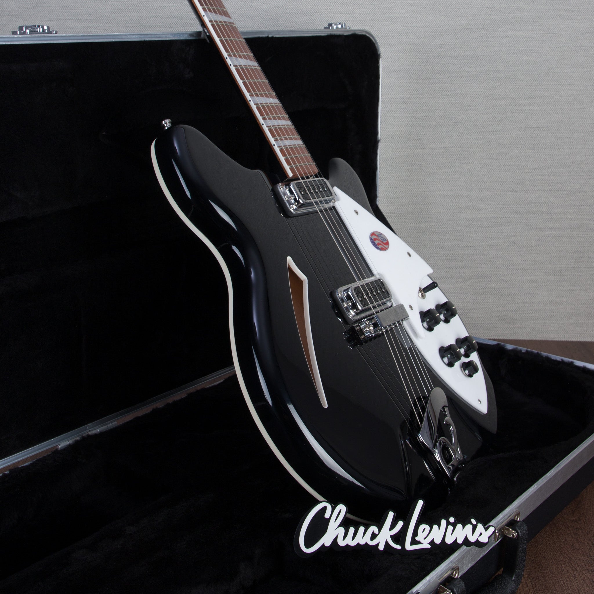 Rickenbacker 360 Semi-Hollowbody Electric Guitar - Jetglo – Chuck