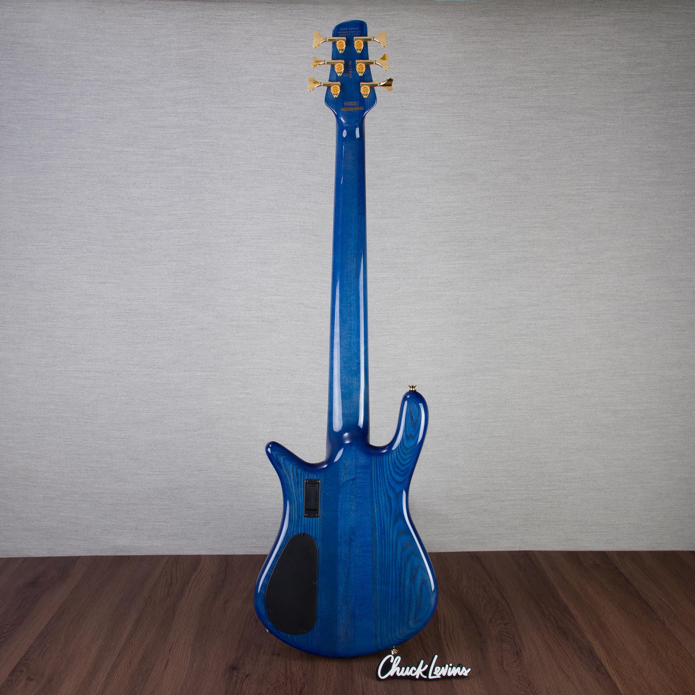Spector Euro 6 LT Poplar Burl Over Ash 6-String Electric Bass Guitar - Faded Light Blue Gloss - CHUCKSCLUSIVE - #]C121NB23306