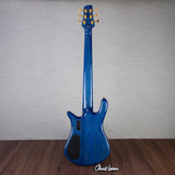 Spector Euro 6 LT Poplar Burl Over Ash 6-String Electric Bass Guitar - Faded Light Blue Gloss - CHUCKSCLUSIVE - #]C121NB23306