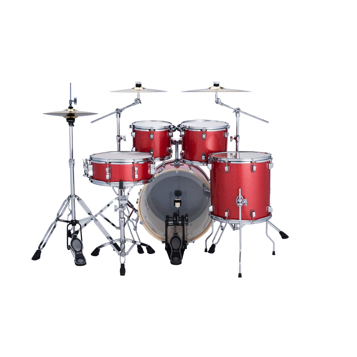 Ludwig Evolution 5-Piece Drum Kit with 20-Inch Kick - Crimson Sparkle