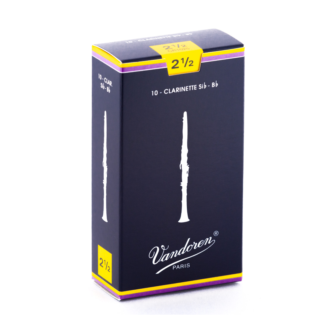 Vandoren Traditional Bb 10-Pack Clarinet Reeds - 2.5