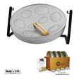 Jumbie Jam Table Top Steel Drum Educators 4-Pack Kits - Silver Pans
