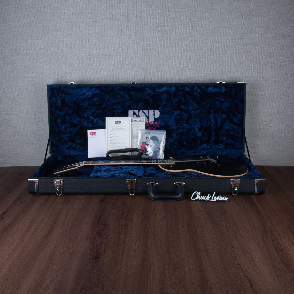 ESP USA Eclipse Electric Guitar - Black Sparkle - #US24477 - Mint, Open Box