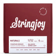 Stringjoy Naturals Phosphor Bronze Acoustic Guitar Strings - Super Light Gauge (.011-.052)