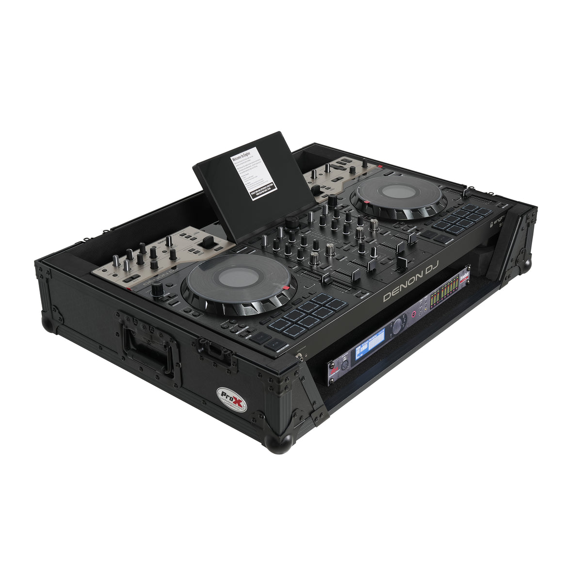 PRO X ATA Flight Case For Denon PRIME 4 G2/PRIME 4 MK2 with Rack Space and Wheels