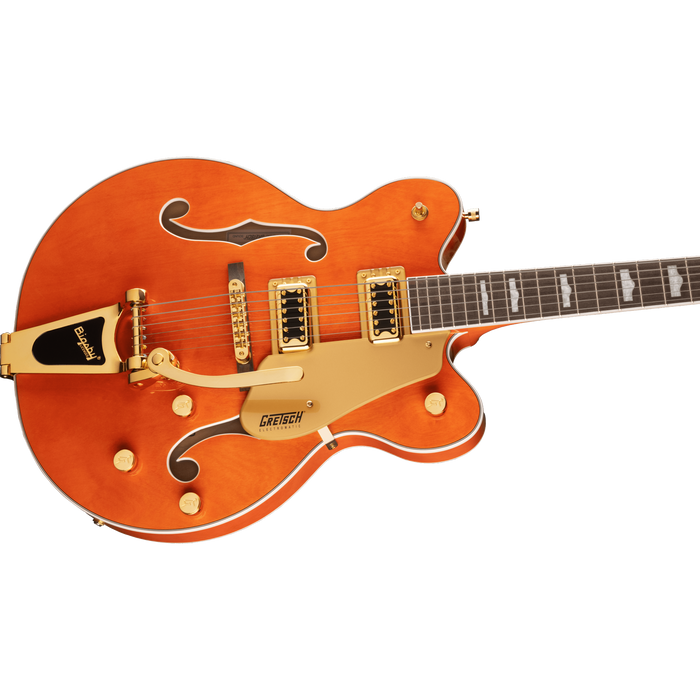 Gretsch G5422TG Electromatic Classic Double-Cut Hollowbody with Bigsby and Gold Hardware - Orange Stain - New