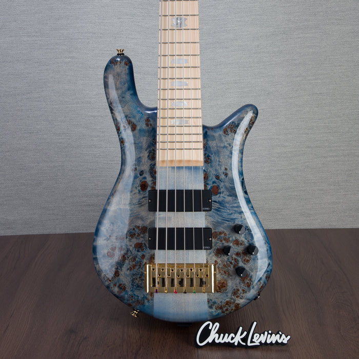 Spector Euro6LT Poplar Burl Bass Guitar - Faded Light Blue - #]C121SN 21052