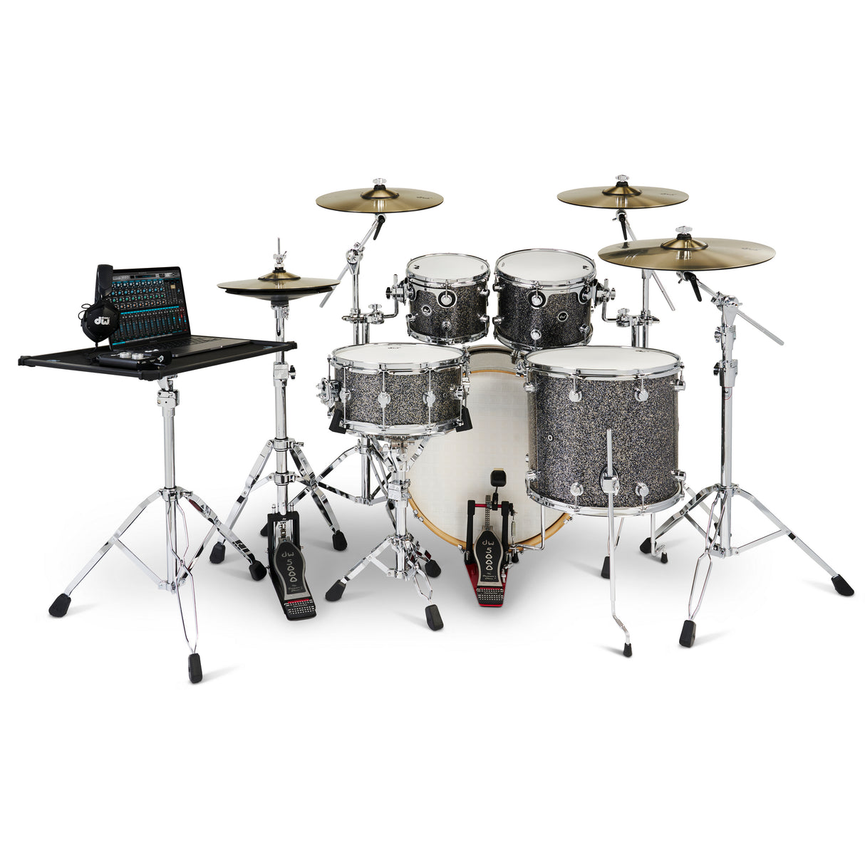 DW DWe 5-Piece Drum Kit Bundle - Black Galaxy