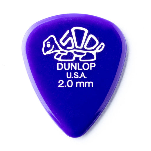 Dunlop Delrin 500 Guitar Picks - 2.0mm - Purple (12-pack)