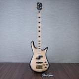 Spector Euro 4 Electric Bass Guitar - Natural Black Burst Gloss - CHUCKSCLUSIVE - #NB22963