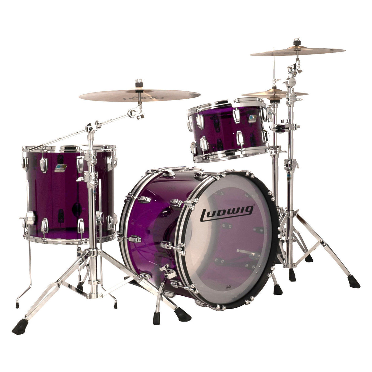 Ludwig Vistalite Fab Shell Pack with 22-Inch Kick Drum - Purple Acrylic