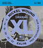 D'Addario EXL116 Nickel Wound Electric Guitar Strings - 011-.052, Medium Top/Heavy Bottom Gauge - New,Single Set