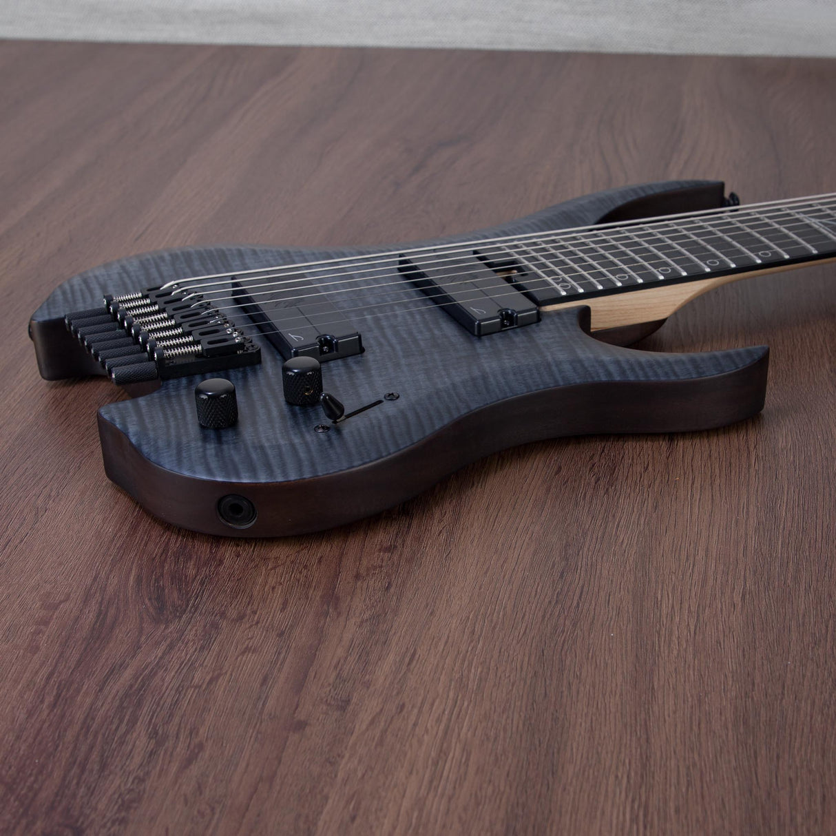 Legator Ghost Super Shred Multiscale 8-String Electric Guitar - Satin Black Flame - #IM25060325