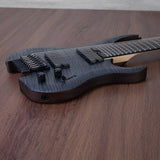 Legator Ghost Super Shred Multiscale 8-String Electric Guitar - Satin Black Flame - #IM25060325
