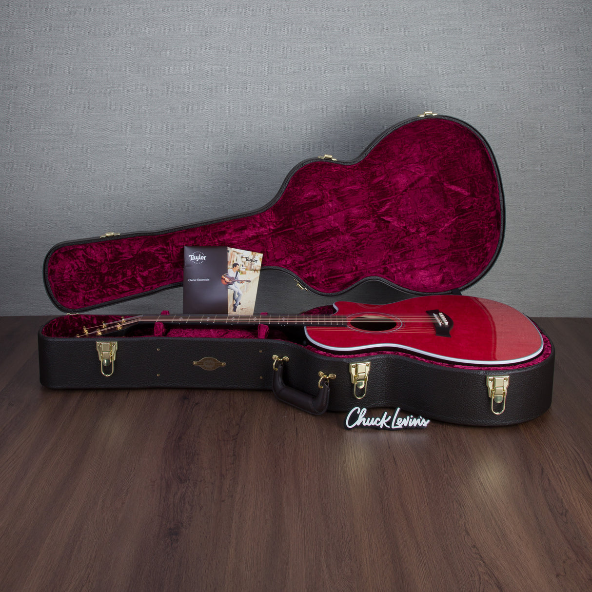 Taylor Limited Edition 414ce Rosewood/Sitka Spruce Acoustic Electric Guitar - Trans Red Top - #1206083127