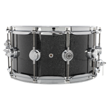 DW 14" x 7" Collector Series Pure Maple VLT 333 Snare Drum - Black Ice with Chrome Hardware