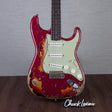 Fender Custom 1961 Stratocaster Electric Guitar Super Heavy Relic - Red Sparkle over 3-Color Sunburst - #CZ587441