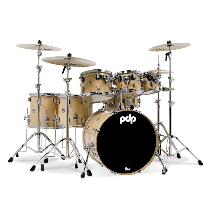 PDP Concept Maple 7-Piece 22-Inch Lacquer Shell Pack - Natural Lacquer - New,Natural Lacquer