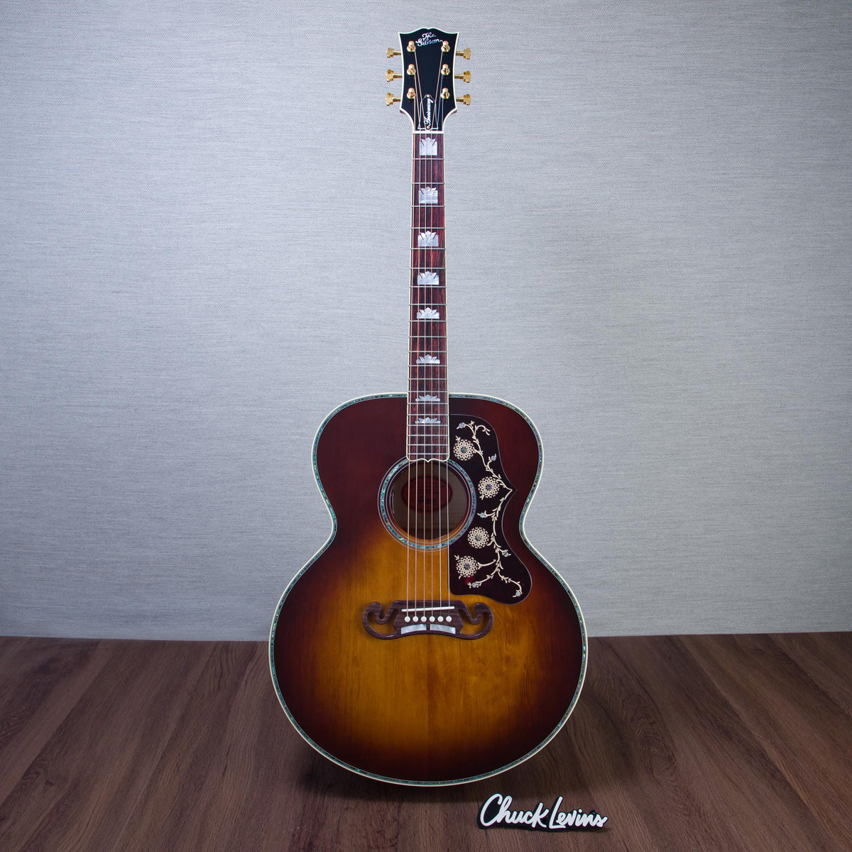 Gibson Limited Edition Custom Shop SJ-200 Anniversary Maple/Bearclaw Sitka Spruce Acoustic Electric Guitar - Cremona Burst - #22166019