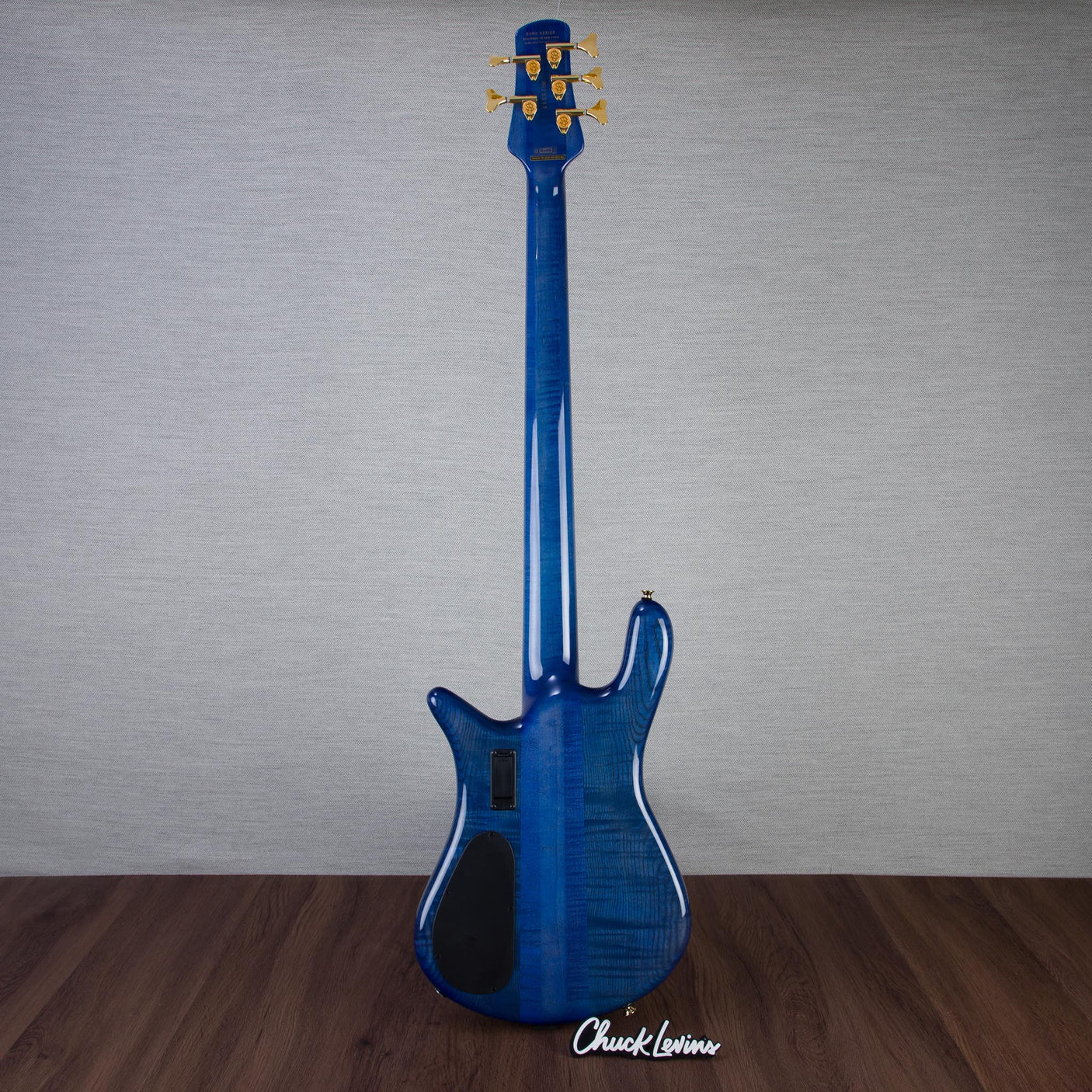 Spector Euro 5 LT Poplar Burl Over Ash 5-String Electric Bass Guitar - Faded Light Blue Gloss - CHUCKSCLUSIVE - #]C121NB23317
