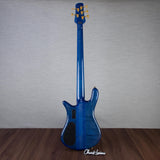 Spector Euro 5 LT Poplar Burl Over Ash 5-String Electric Bass Guitar - Faded Light Blue Gloss - CHUCKSCLUSIVE - #]C121NB23317