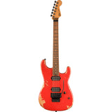 Charvel Pro-Mod Relic San Dimas Style 1 HH FR PF, Pau Ferro Fingerboard - Weathered Orange - Mint, Open Box
