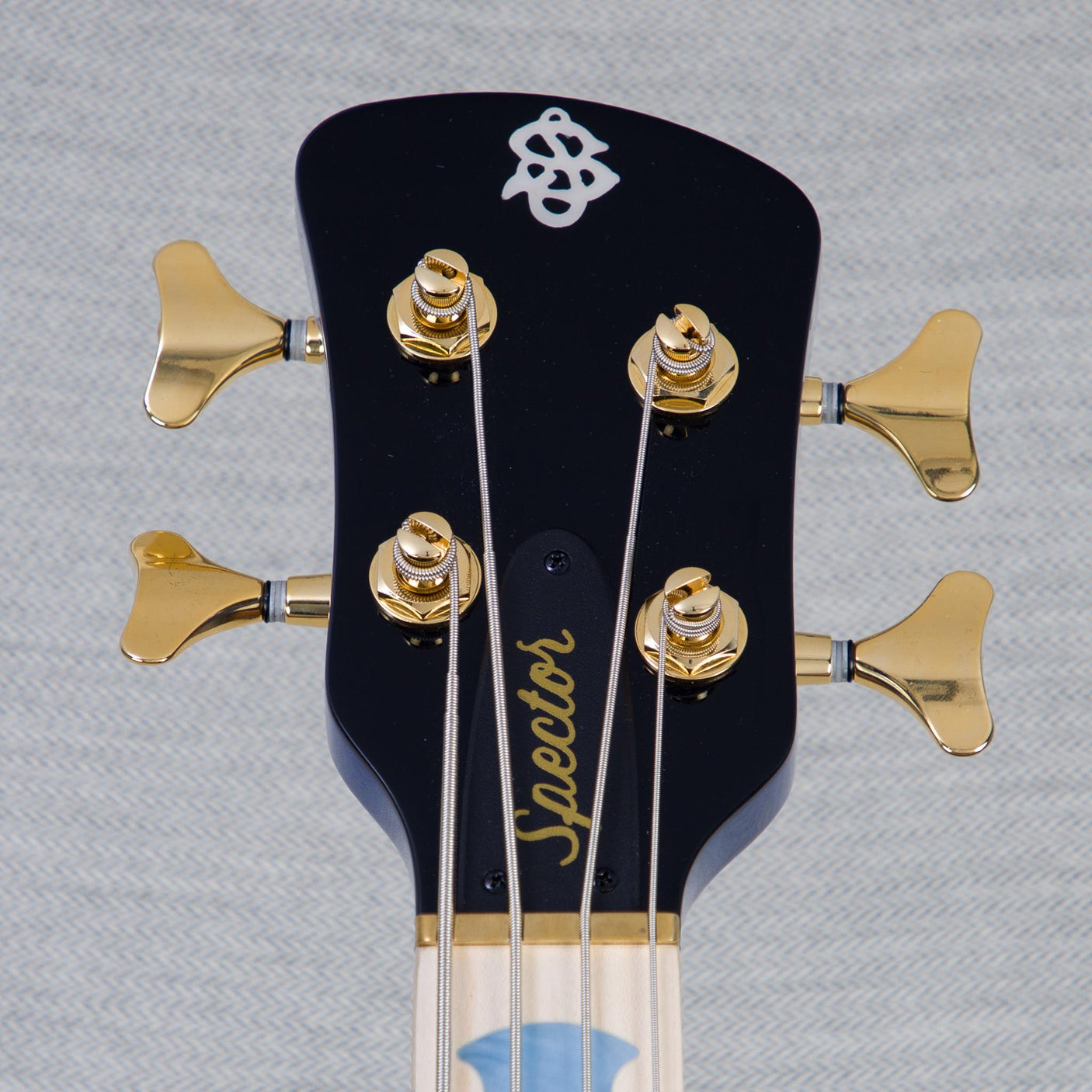 Spector Euro 4 LT Poplar Burl Over Ash Electric Bass Guitar - Faded Light Blue Gloss - CHUCKSCLUSIVE - #]C121NB23310