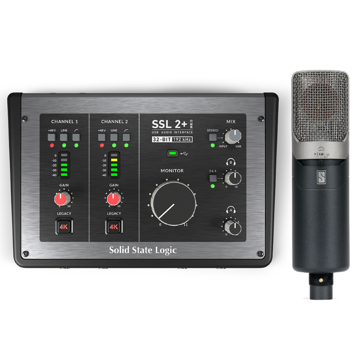 Solid State Logic SSL2+ MKII Audio Interface with Slate ML-1A Modeling ...