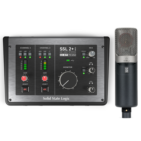 Solid State Logic SSL2+ MKII Audio Interface with Slate ML-1A Modeling Microphone Bundle