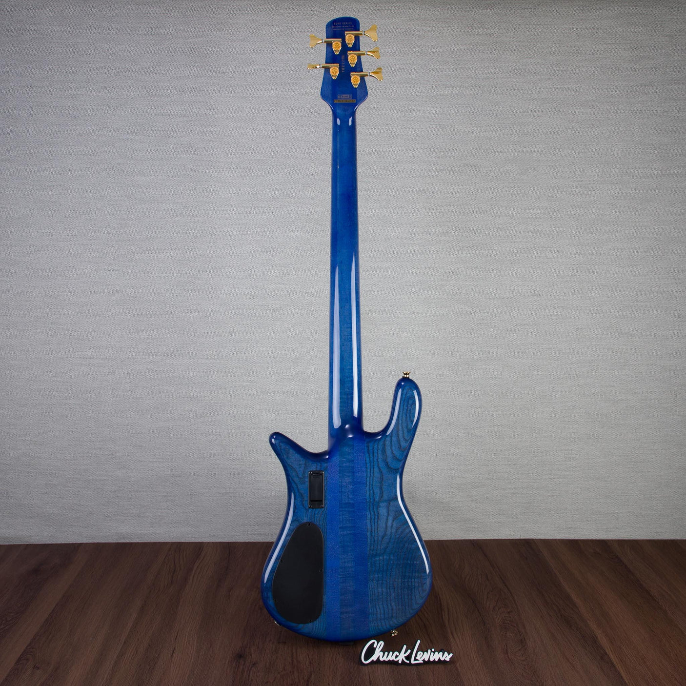 Spector Euro 5 LT Poplar Burl Over Ash 5-String Electric Bass Guitar - Faded Light Blue Gloss - CHUCKSCLUSIVE - #]C121NB23304