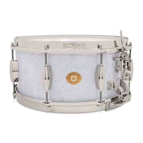 Slingerland 6.5 x 14-Inch Gene Krupa Radio King Solid Maple Snare Drum - White Marine Pearl