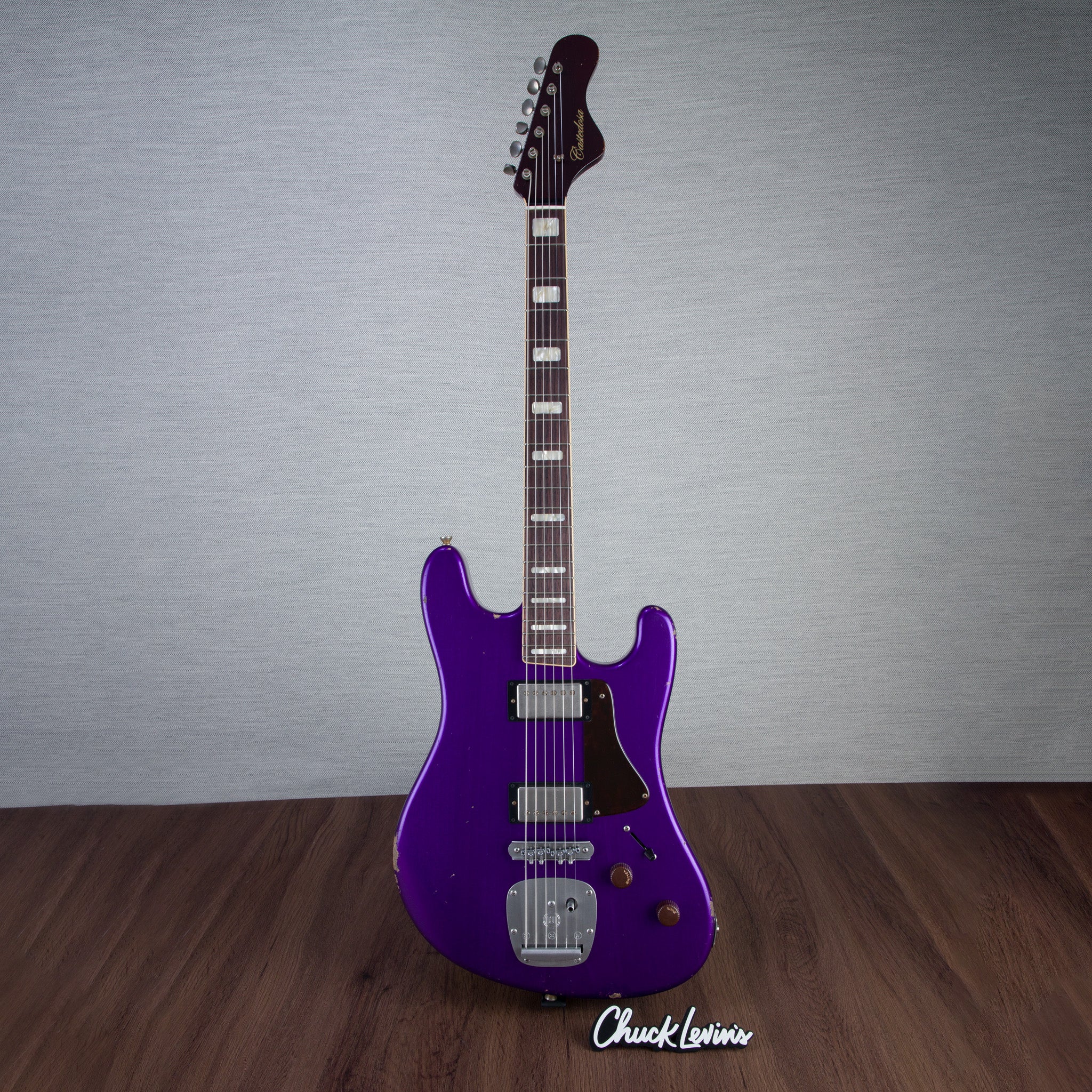 Castedosa Conchers Baritone Electric Guitar - Aged Purple Metallic