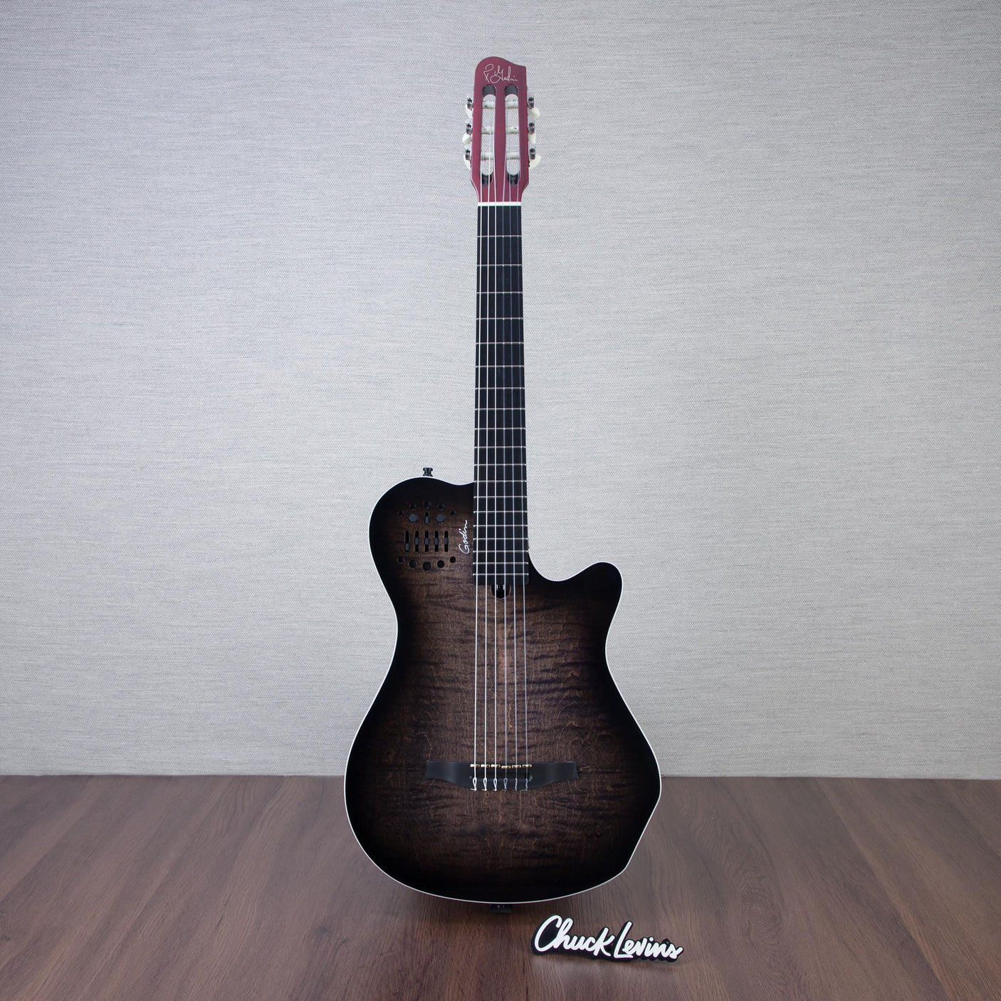 Godin MultiAc Grand Concert SA Nylon String Acoustic-Electric Guitar - Trans Black - CHUCKSCLUSIVE - #25313344