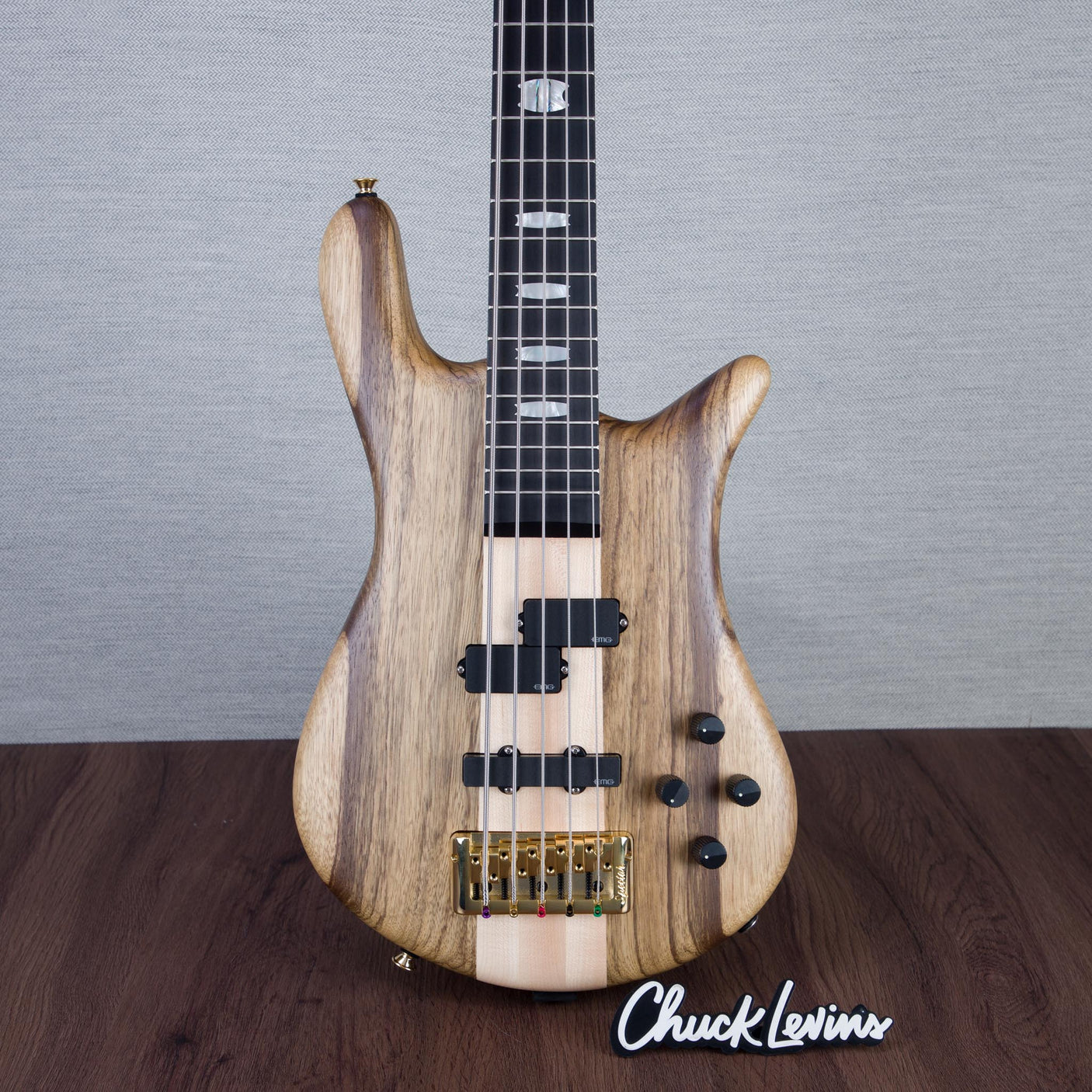 Spector Euro 5 LT Solid Korina Wings 5-String Electric Bass Guitar - Natural Satin - CHUCKSCLUSIVE - #NB23461